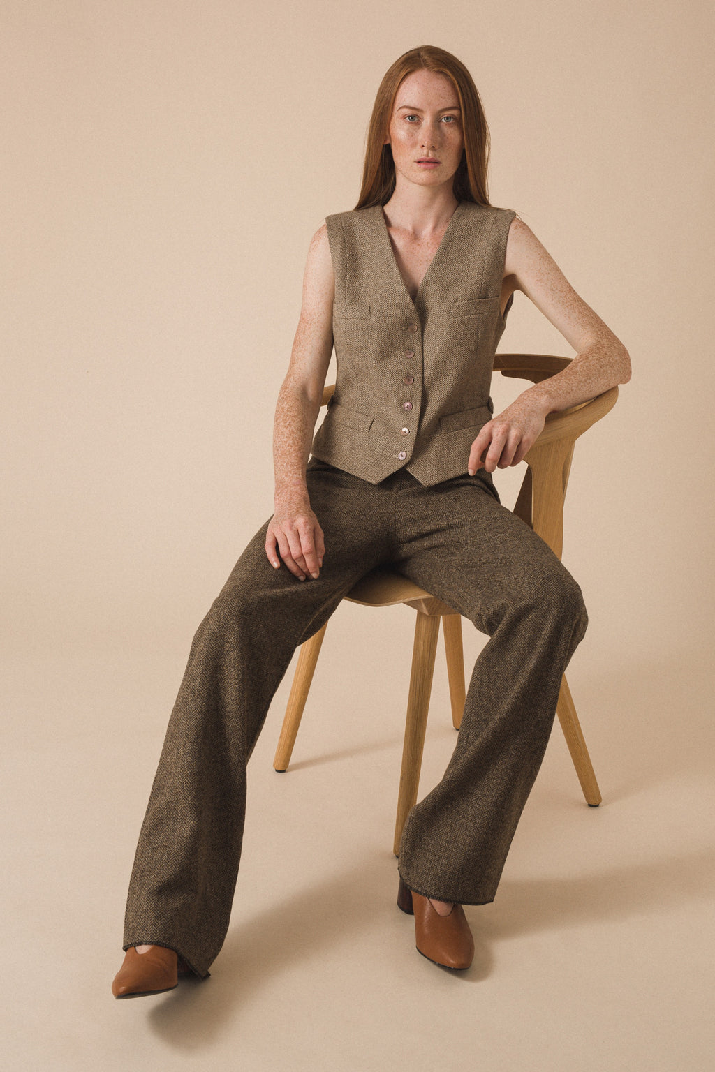 Lambswool classic women's waistcoat